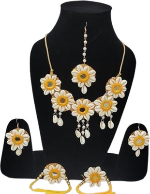 Priductegy Shell White, Yellow Jewellery Set(Pack of 3)