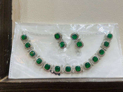 SawariyaaSeth Brass Copper Green Jewellery Set(Pack of 1)