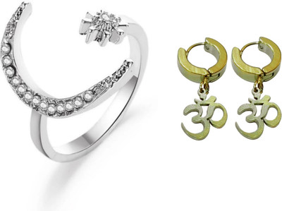 Vipunj Brass, Stainless Steel Sterling Silver, Gold-plated Silver, Gold Jewellery Set(Pack of 2)