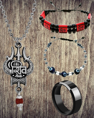 KINGSTYLEIMPEX Stainless Steel Rhodium Multicolor Jewellery Set(Pack of 4)