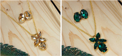 Ronak Fashion Alloy Gold-plated Gold, Green Jewellery Set(Pack of 2)