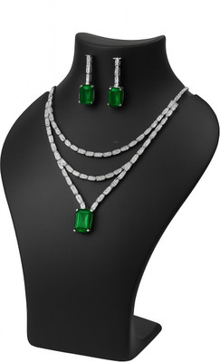 Henuka Copper Silver Green, Silver Jewellery Set(Pack of 1)