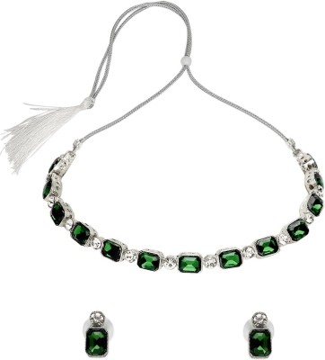 fabula Alloy Silver Green, Silver, White Jewellery Set(Pack of 2)