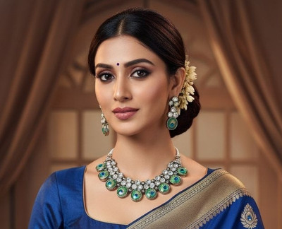 Shiv Ventures Alloy Silver Green Jewellery Set(Pack of 1)