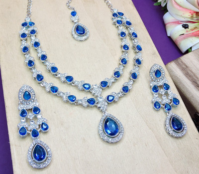 VATSALYA creation Alloy Gold-plated Turquoise Jewellery Set(Pack of 1)