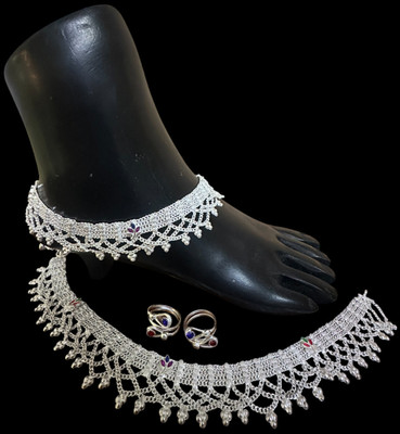 AamNa Enterprises Alloy Silver Silver Jewellery Set(Pack of 1)