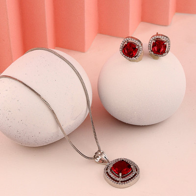 Bhagya Lakshmi Alloy Red Jewellery Set(Pack of 3)