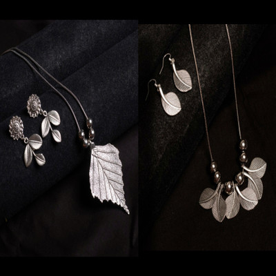 SUZEN Oxidised Silver Silver Jewellery Set(Pack of 1)
