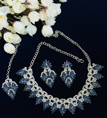VATSALYA creation Alloy Blue Jewellery Set(Pack of 1)