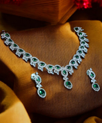 joy of jewels Brass Green Jewellery Set(Pack of 1)