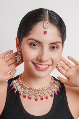 Divisha Alloy Gold-plated Multicolor Jewellery Set(Pack of 1)