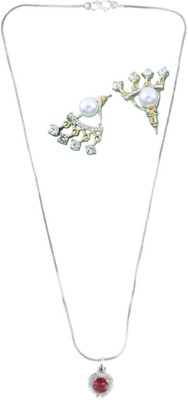 SRK Fashions Alloy Red, White Jewellery Set(Pack of 1)