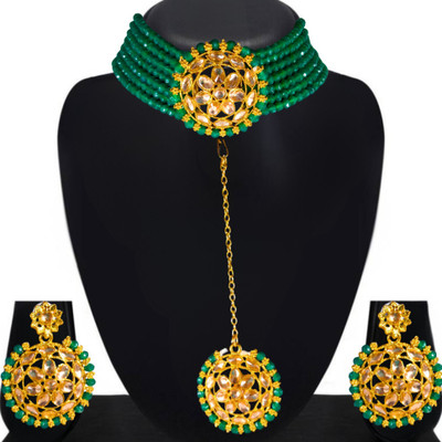 TOOKKART Brass, Alloy Green Jewellery Set(Pack of 1)