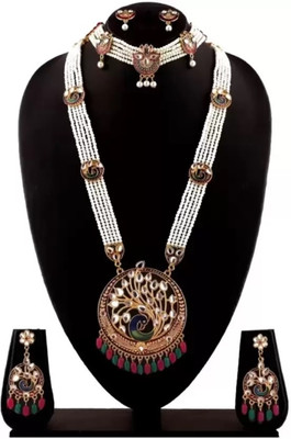 PRIMERIEA Brass, Alloy Gold-plated Multicolor Jewellery Set(Pack of 2)