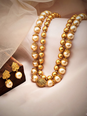 RUBANS Brass Gold-plated Gold Jewellery Set(Pack of 1)