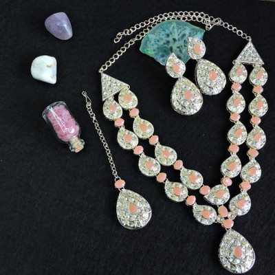 VATSALYA creation Alloy Gold-plated Multicolor Jewellery Set(Pack of 1)