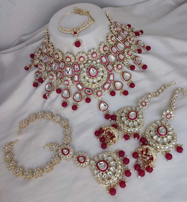 YFJ Alloy Gold-plated Multicolor Jewellery Set(Pack of 5)