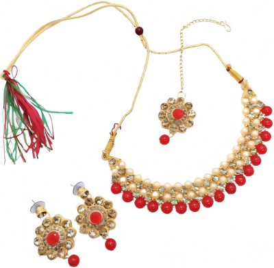 RAUNAK CREATION Alloy Red Jewellery Set(Pack of 1)