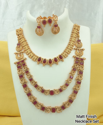 Joyful Alloy Gold Jewellery Set(Pack of 2)