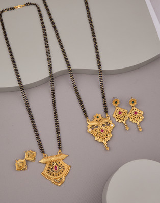 suvarn palace Alloy Gold Jewellery Set(Pack of 4)
