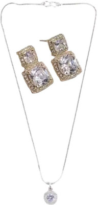 SRK Fashions Alloy White, Silver Jewellery Set(Pack of 1)