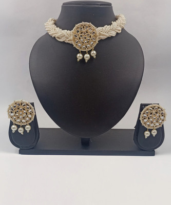 ZMS Brass Brass White, Gold Jewellery Set(Pack of 1)