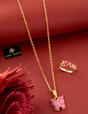 Jewel WORLD Brass, Alloy Gold-plated Gold, Multicolor Jewellery Set(Pack of 1)