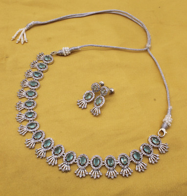 Gleamora Copper Silver Green Jewellery Set(Pack of 3)