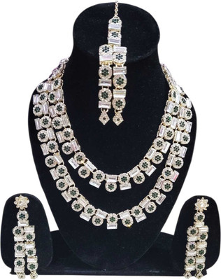 amulet aura Crystal Sterling Silver Silver, Green Jewellery Set(Pack of 1)