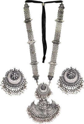 house of common Brass Silver Silver Jewellery Set(Pack of 1)