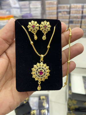 dearknot Alloy Gold-plated Gold Jewellery Set(Pack of 1)