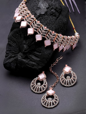 Sukkhi Alloy Copper Pink Jewellery Set(Pack of 4)