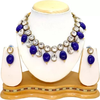 CATALYST Alloy Gold-plated White, Gold, Blue Jewellery Set(Pack of 1)