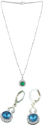 Gauri Fashions Stone Silver, Blue Jewellery Set(Pack of 1)