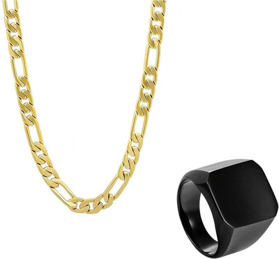 Vedansh Alloy Gold-plated, Titanium Gold, Black Jewellery Set(Pack of 1)
