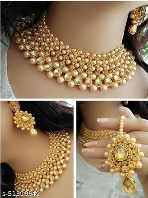 GAZIIMITATION Alloy Gold-plated Gold Jewellery Set(Pack of 1)