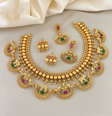 Romil Brass Gold-plated Gold Jewellery Set(Pack of 1)