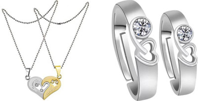 ruby collection Alloy Silver, Gold, Silver Jewellery Set(Pack of 2)