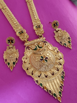 parient. Brass Gold-plated Gold Jewellery Set(Pack of 1)