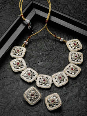 Studio Sukkhi Alloy Gold-plated White Jewellery Set(Pack of 1)
