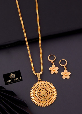 Jewel WORLD Brass, Alloy Gold-plated Gold, Multicolor Jewellery Set(Pack of 1)