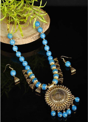 SRK Fashions Alloy Blue Jewellery Set(Pack of 1)