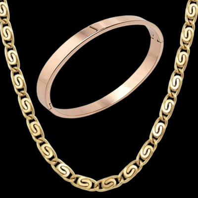 Vipunj Brass, Stainless Steel Gold-plated, Copper Gold, Rose Gold Jewellery Set(Pack of 2)