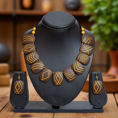 SHILPOGRAM Terracotta Brown Jewellery Set(Pack of 1)