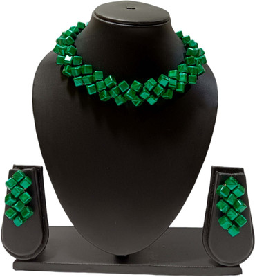 UTTARAI Alloy Green Jewellery Set(Pack of 3)