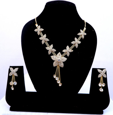 VED CREATION Alloy Gold-plated Gold Jewellery Set(Pack of 1)