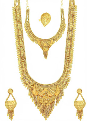 Manikya Brass Gold-plated Gold Jewellery Set(Pack of 1)