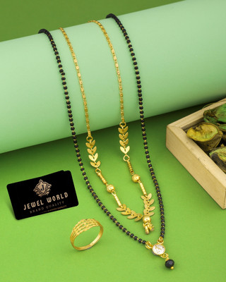 Jewel WORLD Brass, Copper Gold-plated Gold, Black Jewellery Set(Pack of 3)