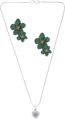 SRK Fashions Alloy White, Green Jewellery Set(Pack of 1)