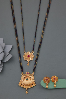 house of common Brass Gold-plated Gold Jewellery Set(Pack of 2)